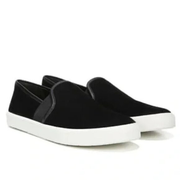 Vince Preston Slip on Suede Sneakers - Black - 9 - Picture 1 of 10